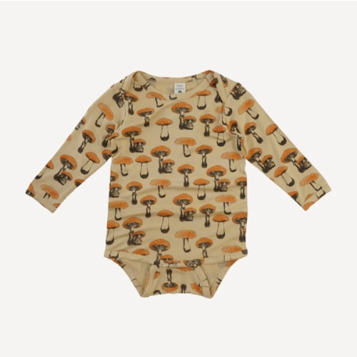 long sleeve lap neck bodysuit | marmalade fungi | bamboo