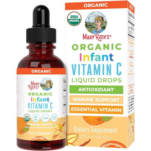 MaryRuth's Organic Vitamin C Liquid Drops for Babies, 0-12 Months, Vegan, Non-GMO, 2 Fl Oz