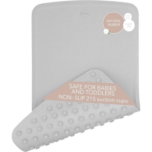HEVEA Baby & Toddler Bath Mat - 100% Natural Rubber Non Slip Bathtub Mat for Baby - Upcycled, Danish Design - Safe & Sustainable Bathroom Essential (Marble)
