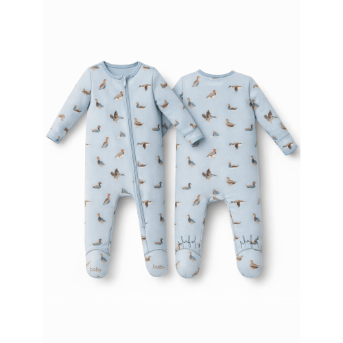 American Ducks - 2 Way Zipper Footie – Posh Tots Children's Boutique