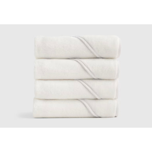 Organic Turkish Cotton Baby Hooded Towel Set 4-Pack in Light Blue