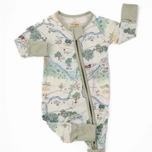 Hundred Acre Woods Bamboo Zippered Sleeper – Little Crowns & Capes
