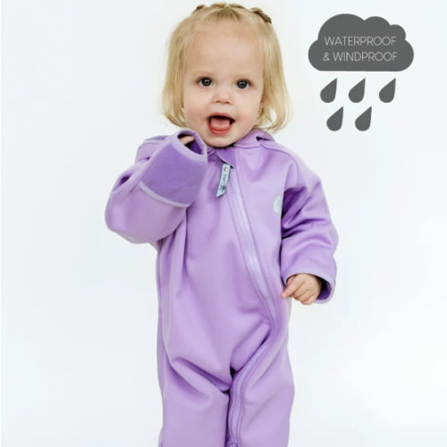 All-Weather Fleece Onesie - Periwinkle