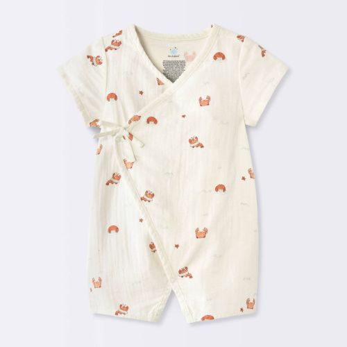 Baby Boys' "Lil Shrimp" Gauze Wrap Romper - Cloud Island™ Cream 0-3M