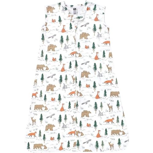 Hudson Baby Unisex Baby Cotton Sleeveless Wearable Sleeping Bag, Sack, Blanket, Sweet Woodland, 0-6 Months