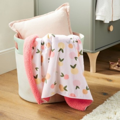Plush Velboa Baby Blanket Citrus - Cloud Island™ Coral