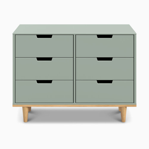 daVinci Marley 6-Drawer Double Dresser - Light Sage/Honey