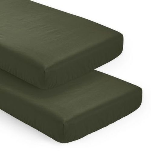 Sweet Jojo Designs Boy Girl Gender Neutral Unisex Fitted Crib Sheets Set Woodland Camo Collection Green 2pc
