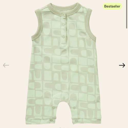 Printed Henley Romper – Young Days