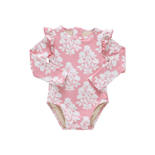Baby Girls Rachel Swim Suit - Pink Bouquet Floral