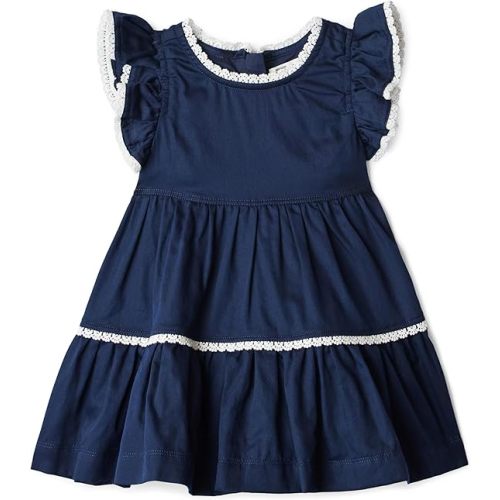 Amazon Essentials x Sofia Grainge Toddlers and Baby Girls' Woven Cotton Sateen Fit & Flare Casual Dress