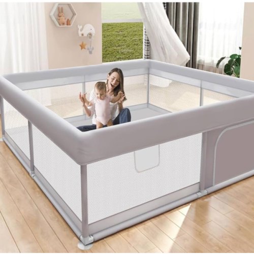 Baby Playpen 50x50 Inch, Play Pens for Babies and Toddlers Baby Fence Play Yards for Indoor & Outdoor with Breathable Mesh Anti-Fall Playpen