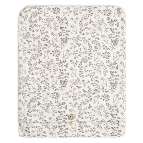 Organic Cotton Cot Sheet - Garden Bunnies Tofu – Jamie Kay USA