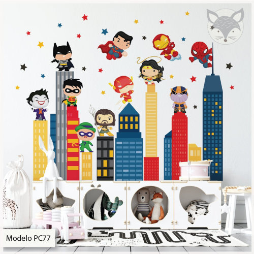 Superhero wall decal, Superhero background, superhero fabric, avengers age of ultron, superhero bedroom, avengers wall decal, PC77