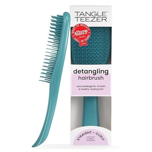 Tangle Teezer Ultimate Detangler Brush for Wet & Dry Hair, Eliminates Knots & Reduces Breakage for Straight to Wavy Hair Types, Transformative Teal