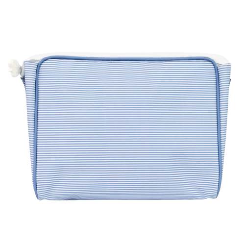 Large Pouch Navy Mini Stripe