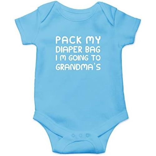CBTwear Pack My Diaper Bag, I'm Going To Grandma's House Baby Bodysuit - Cute Newborn Unisex Clothing