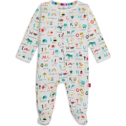 ABC Love Fitted One-Piece Pajamas, 0-3M