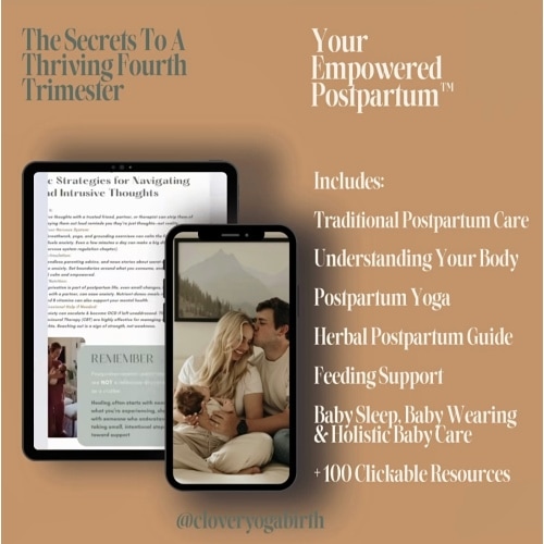 THE EMPOWERED POSTPARTUM BUNDLE by @CloverYogaPostpartum