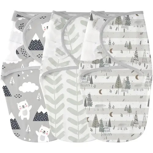 Yoofoss Baby Swaddles for Newborns 100% Organic Cotton, Adjustable Swaddle Sleep Sack 0-3 Months Newborn Swaddle Sack, Breathable Soft(Small)