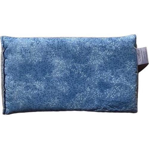 SacksyThyme Microwave Heating Pad for Cramps, Back, Neck, Shoulders, Leg Pain - Reusable Heat Pack, Hot Moist Microwavable Therapy Pack - Unscented Flaxseed Hot Compress Made in USA (Size: 12" x 7")