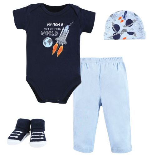 Hudson Baby Infant Boy Layette Boxed Giftset, Space, 0-6 Months