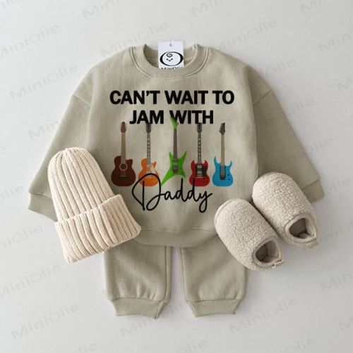 CAN’T WAIT TO JAM WITH DADDY Baby Guitar 2-Piece Set