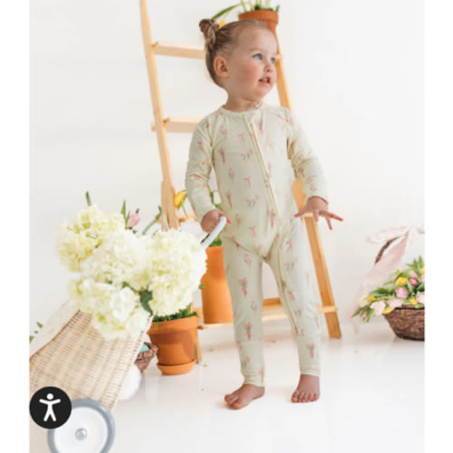 Tulip Fields Zipper Romper – In My Jammers