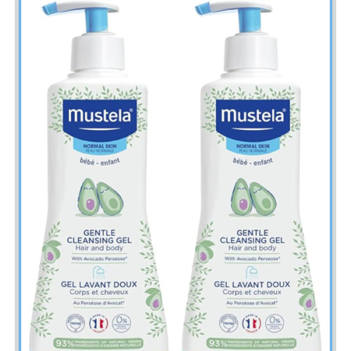 Mustela Baby Gentle Cleansing Gel - Baby Hair & Body Wash - with Natural Avocado fortified with Vitamin B5 - Biodegradable Formula & Tear-Free - 1 or 2-Pack - Various Sizes