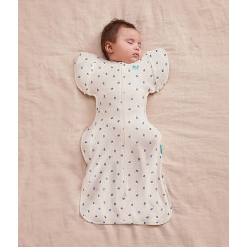 Swaddle Up™ 2-in-1 Transition Bag 0.2 TOG Cotton Cream Bugsy Blue
