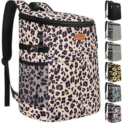 Camping Cooler Backpack 30 45 Cans, Soft Backpack Coolers Insulated Leak Proof Travel Cooler Bag Waterproof Lunch Picnic Beach Work Trip Thermal Bag Drink Beverage Beer Bag Cooler
