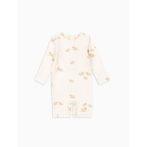 Como Long-Sleeve Swim Onesie in Fanga Mio
