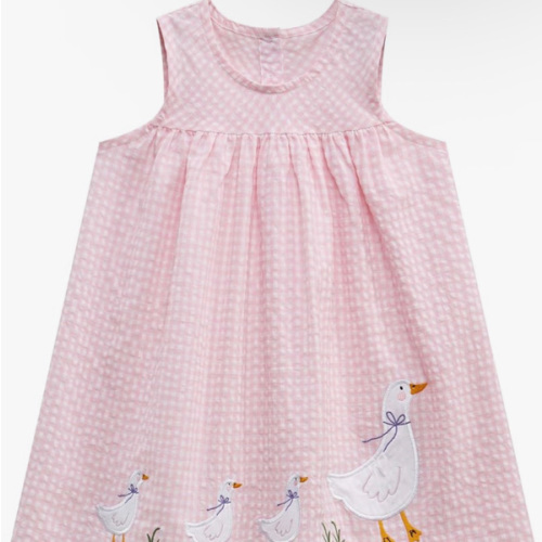 FreeLu Toddler Girls Cotton Summer Short Sleeve Dress Cartoon Print Casual Jersey Dresses