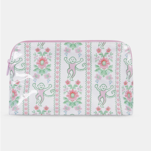 Roller Rabbit x Hill House Large Makeup Bag - Pink Monkey Block Stripe – Hill House Home