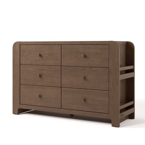 Graco Read-with-Me 6 Drawer Dresser with Bookshelves - Hazelnut