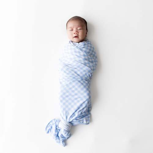 Swaddle Blanket in Gingham Breeze