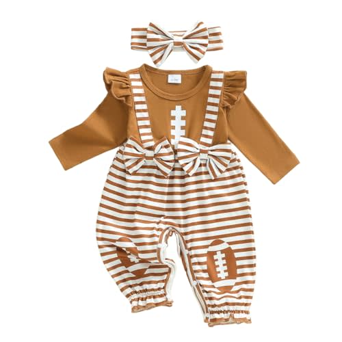 YINGISFITM Newborn Baby Girl Clothes Long Sleeve Romper One Piece Jumpsuit Fall Winter Infant Outfits 0 3 6 9 12 18 Months