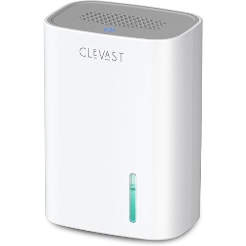 CLEVAST Small Dehumidifier for Home, 30oz Mini Quiet Dehumidifier for Bathroom Bedroom, Portable Compact Air Dehumidifier for Closet, RV, Camper
