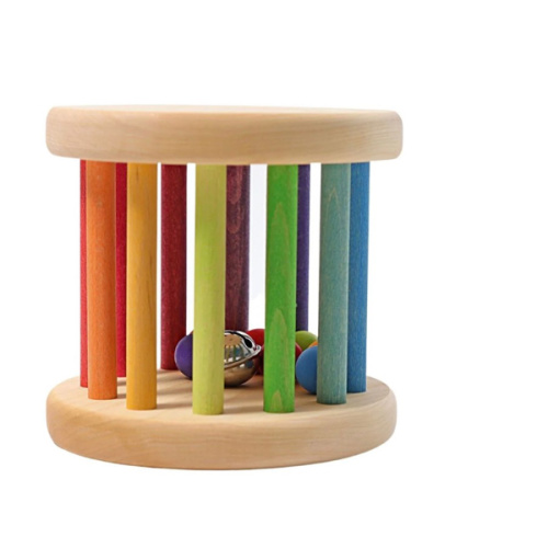 Wooden Rainbow Rolling Wheel