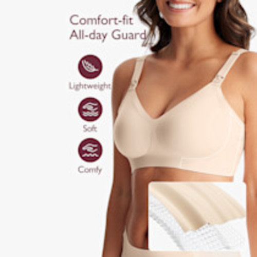 Momcozy Seamless Nursing Bra - Cream, X-Large