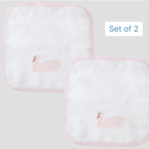 Swan - Baby Washcloths (pair) | Weezie Towels
