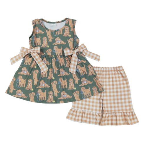 Golden Retriever Plaid Bow Set – Little Southern Brand