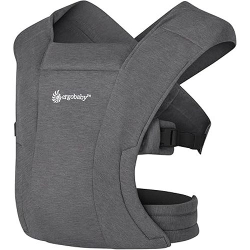 Ergobaby Embrace Baby Carrier Newborn to Toddler - Breathable Baby Carriers for Summer - Cozy Essentials (7-25 Pounds), Ponte Knit, Heather Grey