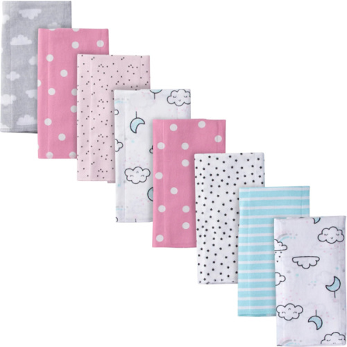 8-Pack Baby Girls Clouds Flannel Burp Cloths – Gerber Childrenswear
