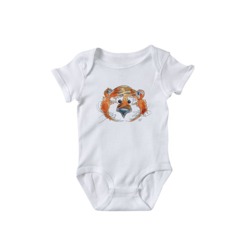Classic Aubie Head Watercolor Onesie - J&M Bookstore Downtown