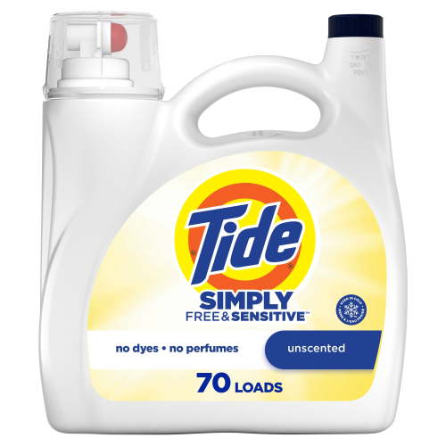 Tide Simply Liquid Laundry Detergent, Free & Sensitive Scent, 2.72 Litres, 70 Wash Loads - Walmart.ca