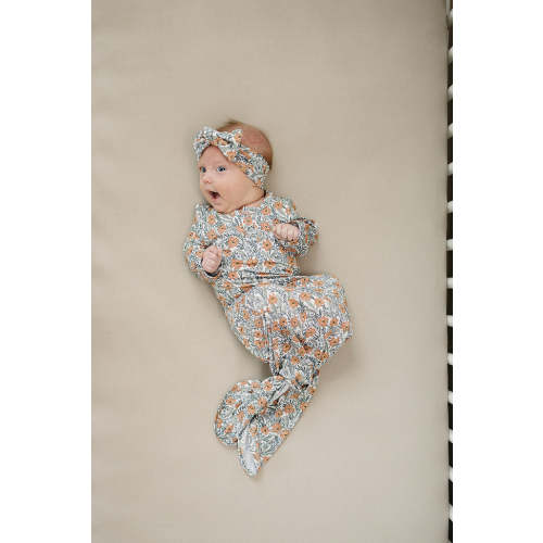 Mebie Baby  Dainty Meadow Knot Gown | Bamboo | Baby Essentials