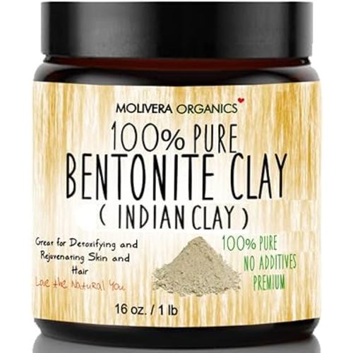 Premium 1 lb Bentonite Clay Pure, Natural Detoxifying Clay for Face Masks, Hair Care & More - Best Healing Clay - USA Made