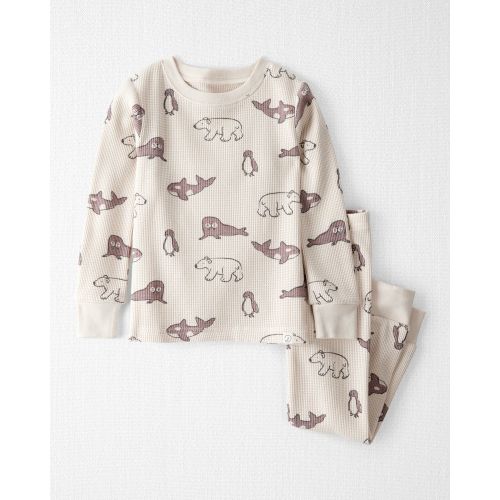 Toddler Waffle Knit Pajamas Made with Organic Cotton in Artic Friends Print - Little Planet | Carter's