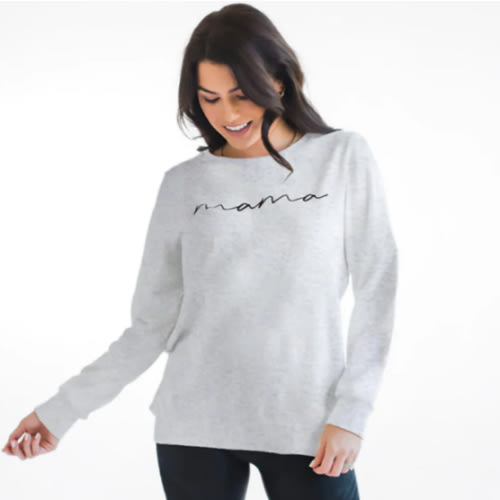 "MAMA" Nursing Sweatshirt - Gray